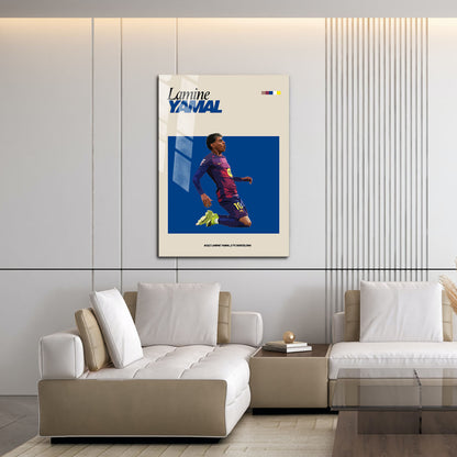 Flex Designs Metal Poster Lamine Yamal Barcelona FlexM 16 x 24" Home Goods - Sports  Metal Poster