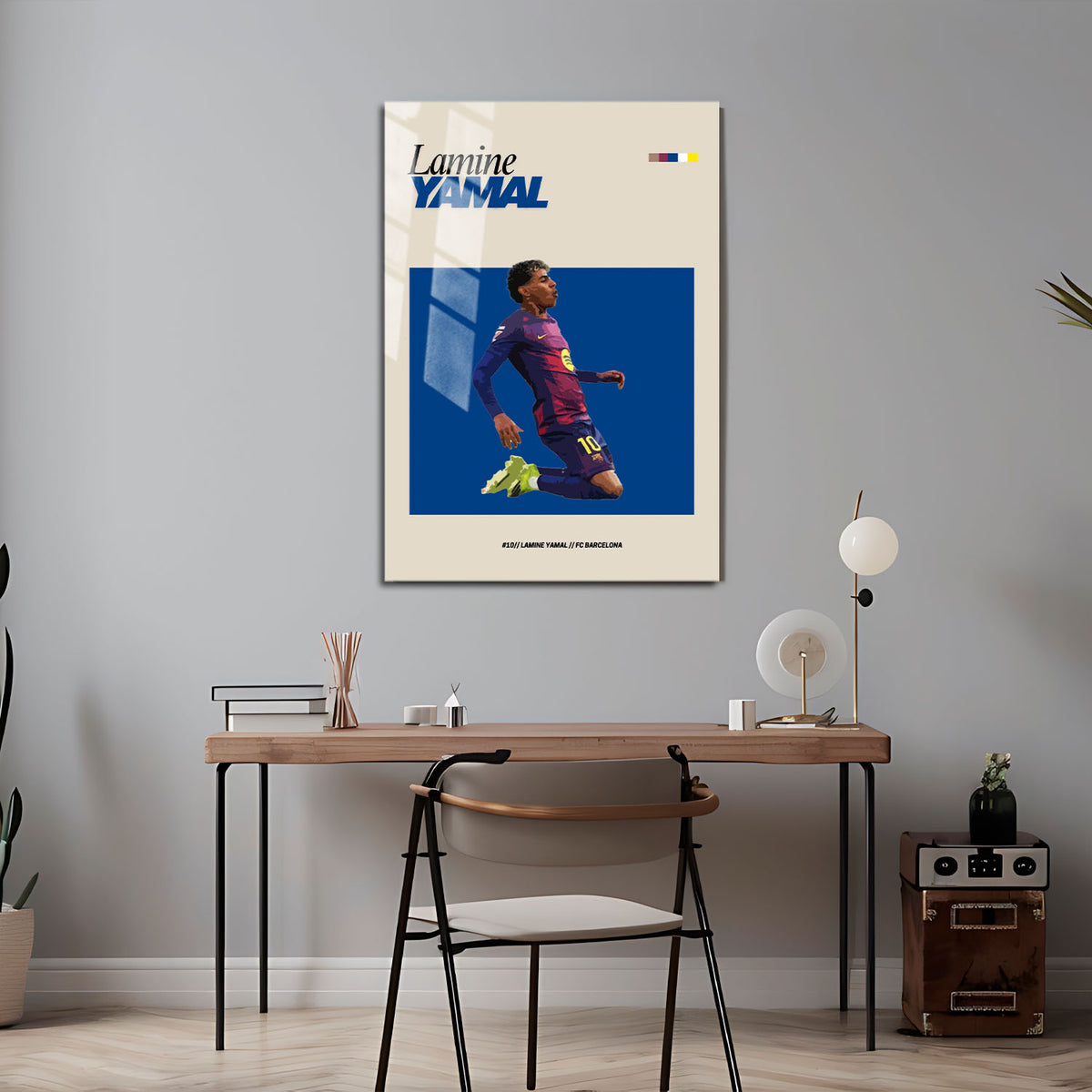 Flex Designs Metal Poster Lamine Yamal Barcelona FlexM 5 x 7" Home Goods - Sports  Metal Poster