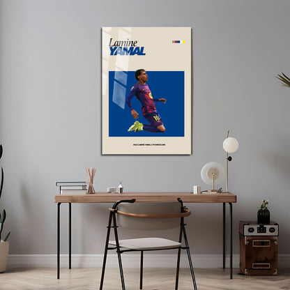 Flex Designs Metal Poster Lamine Yamal Barcelona FlexM 5 x 7" Home Goods - Sports  Metal Poster