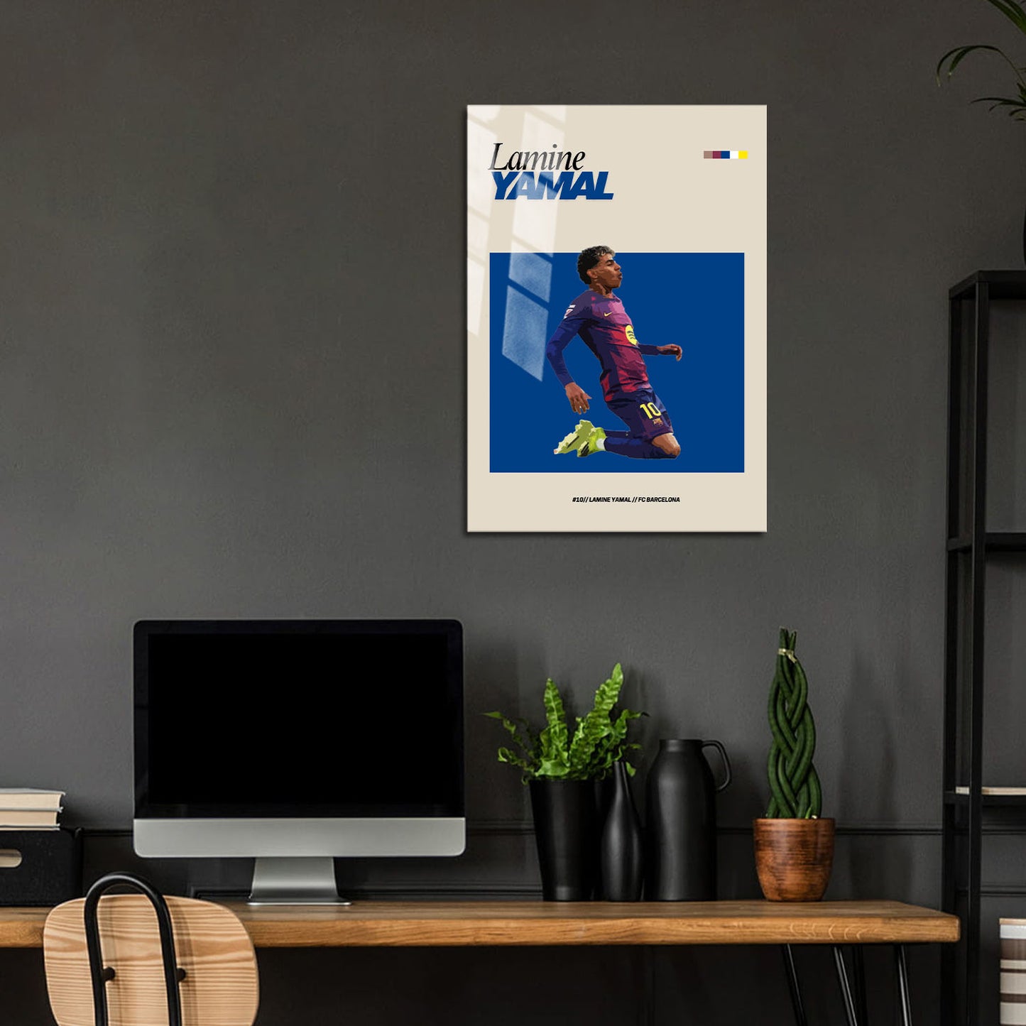 Flex Designs Metal Poster Lamine Yamal Barcelona FlexM 24 x 36" Home Goods - Sports  Metal Poster
