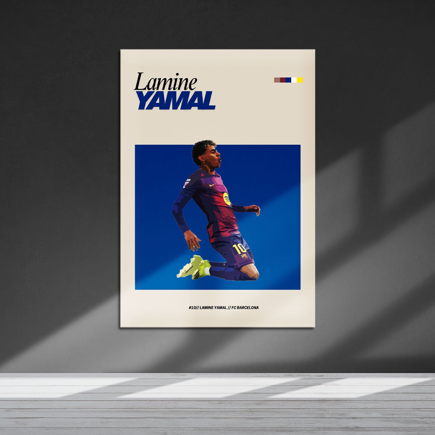 Flex Designs Metal Poster Lamine Yamal Barcelona FlexM 5 x 7" Home Goods - Sports  Metal Poster