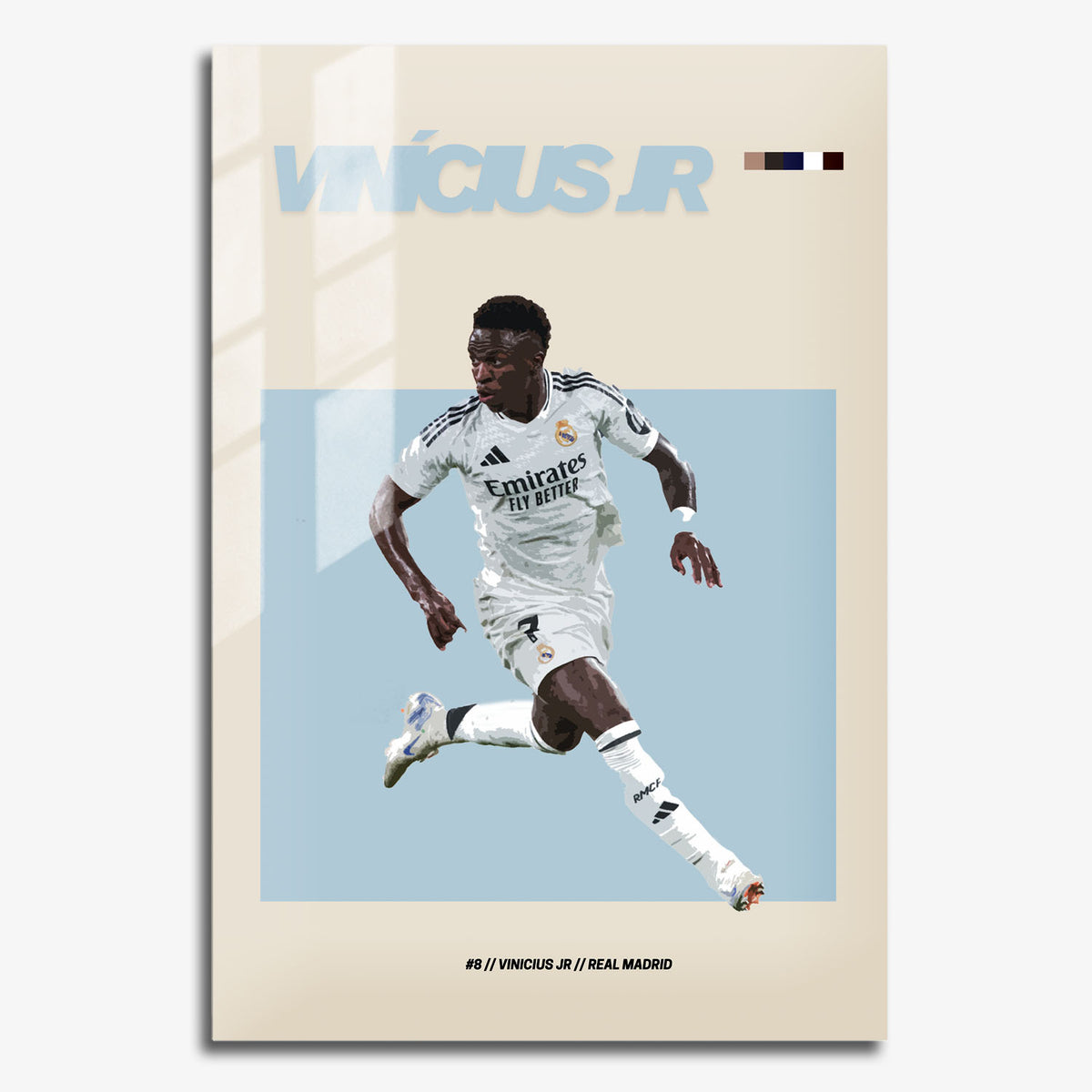 Flex Designs Metal Poster Vinicius Jr Real Madrid FlexM 11 x 17" Home Goods - Sports  Metal Poster