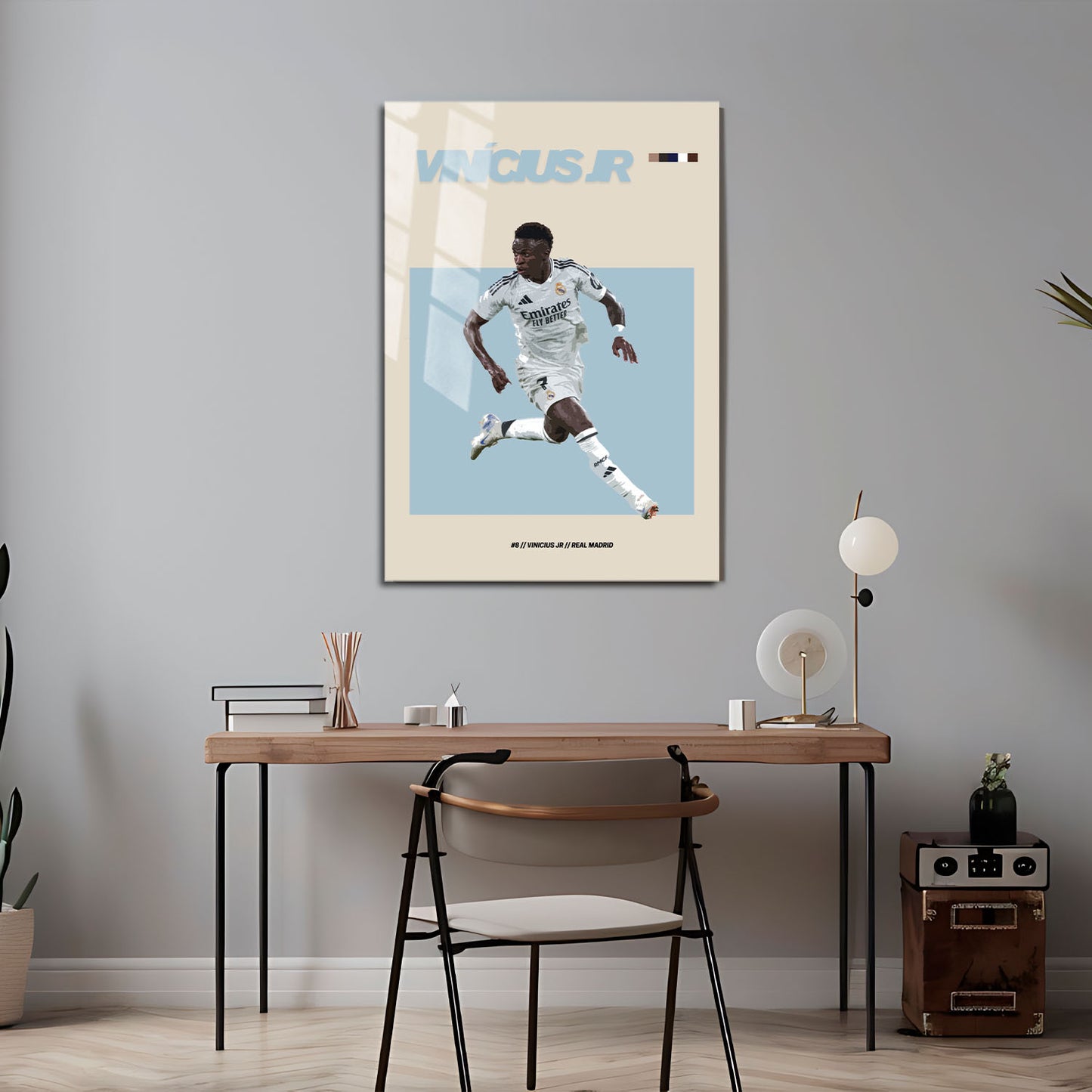 Flex Designs Metal Poster Vinicius Jr Real Madrid FlexM 5 x 7" Home Goods - Sports  Metal Poster