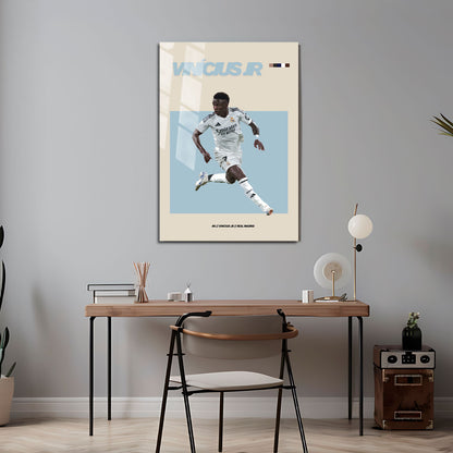 Flex Designs Metal Poster Vinicius Jr Real Madrid FlexM 5 x 7" Home Goods - Sports  Metal Poster