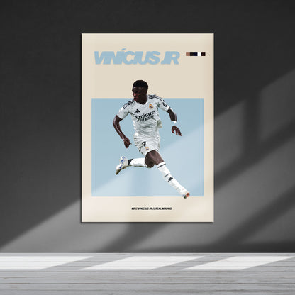 Flex Designs Metal Poster Vinicius Jr Real Madrid FlexM 5 x 7" Home Goods - Sports  Metal Poster