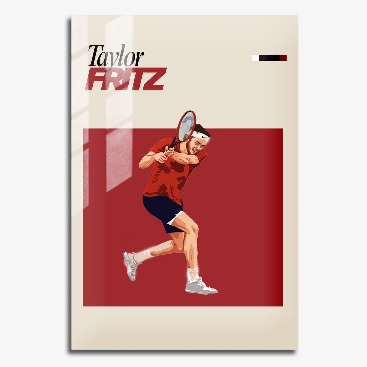 Flex Designs Metal Poster Taylor Fritz FlexM 11 x 17" Home Goods - Sports  Metal Poster