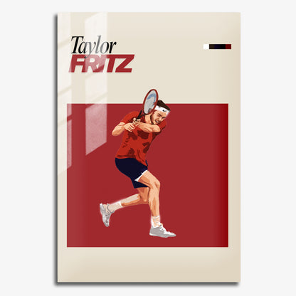 Flex Designs Metal Poster Taylor Fritz FlexM 11 x 17" Home Goods - Sports  Metal Poster