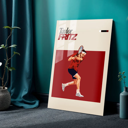 Flex Designs Metal Poster Taylor Fritz FlexM 24 x 36" Home Goods - Sports  Metal Poster