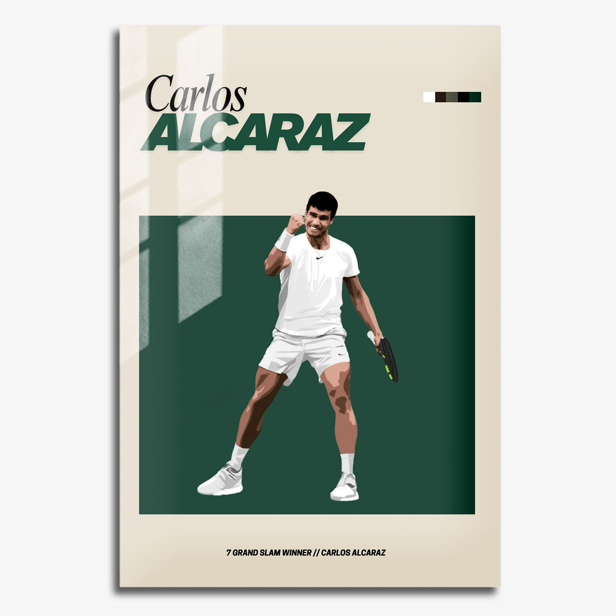 Flex Designs Metal Poster Carlos Alcaraz FlexM 11 x 17" Home Goods - Sports  Metal Poster