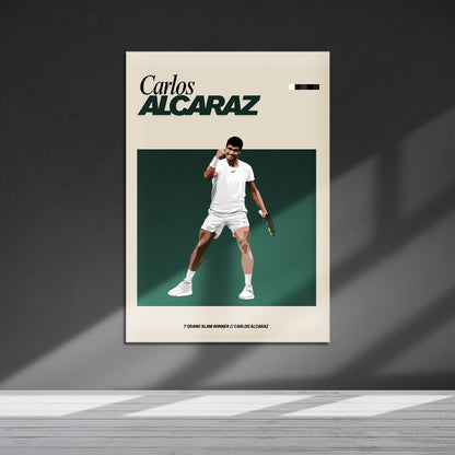 Flex Designs Metal Poster Carlos Alcaraz FlexM 5 x 7" Home Goods - Sports  Metal Poster
