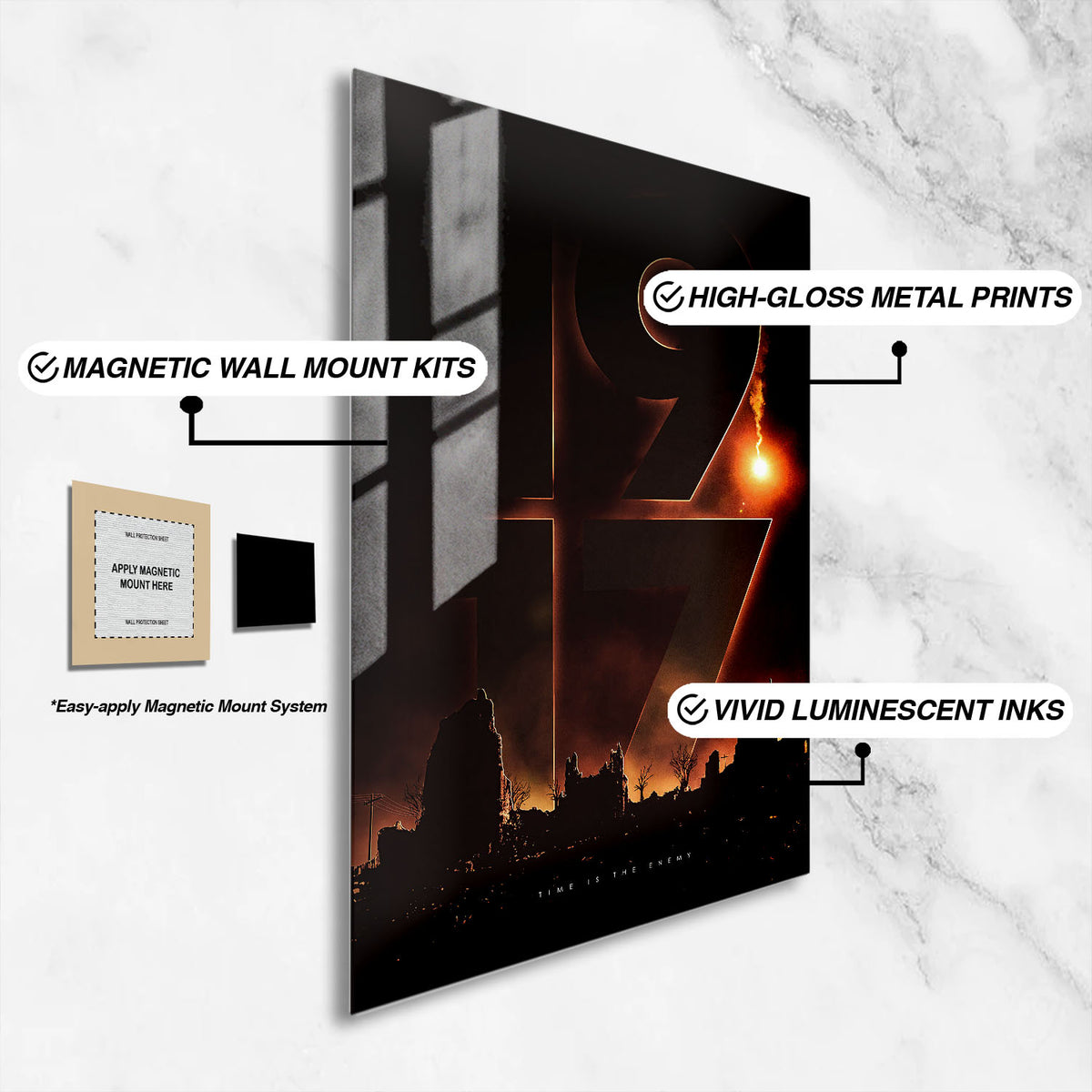Flex Designs Metal Poster 1917 16 x 24" Home Goods - Movie 2019 Movie Metal Poster