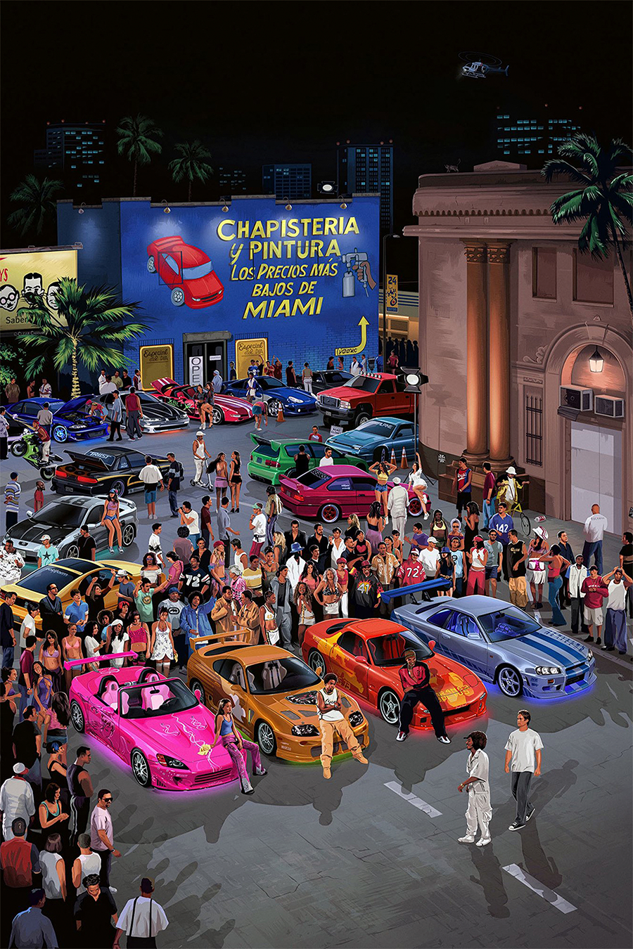Flex Designs Metal Poster 2 Fast 2 Furious 11 x 17" Home Goods - Movie 2003 Movie Metal Poster