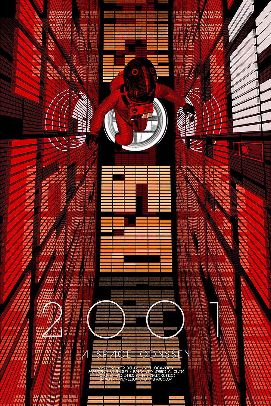 Flex Designs Metal Poster 2001 A Space Odyssey Cover 11 x 17" Home Goods - Movie 1968 Movie Metal Poster