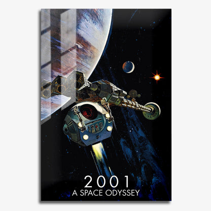 Flex Designs Metal Poster 2001 A Space Odyssey 11 x 17" Home Goods - Movie 1968 Movie Metal Poster