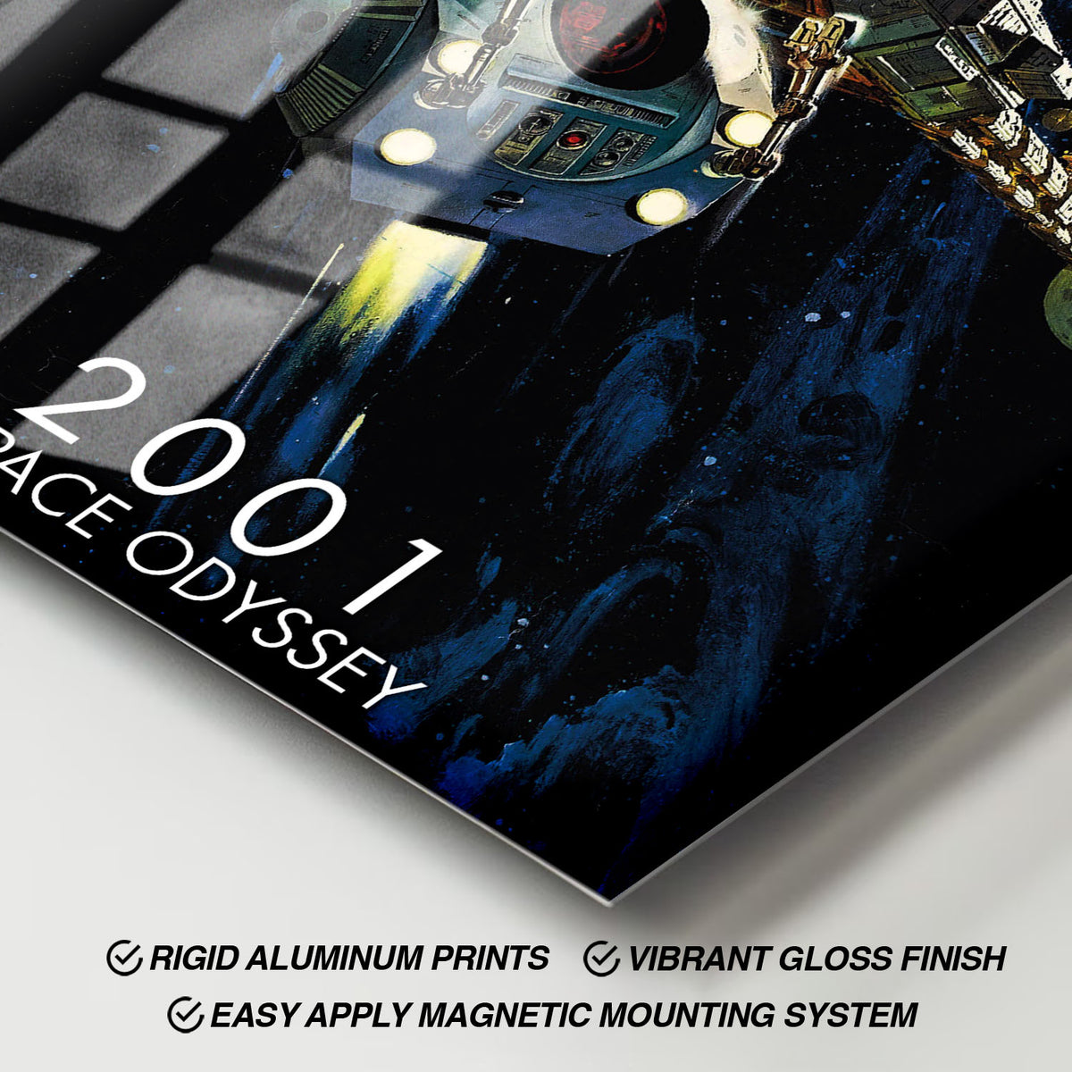 Flex Designs Metal Poster 2001 A Space Odyssey 11 x 17" Home Goods - Movie 1968 Movie Metal Poster