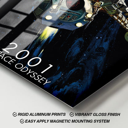 Flex Designs Metal Poster 2001 A Space Odyssey 11 x 17" Home Goods - Movie 1968 Movie Metal Poster