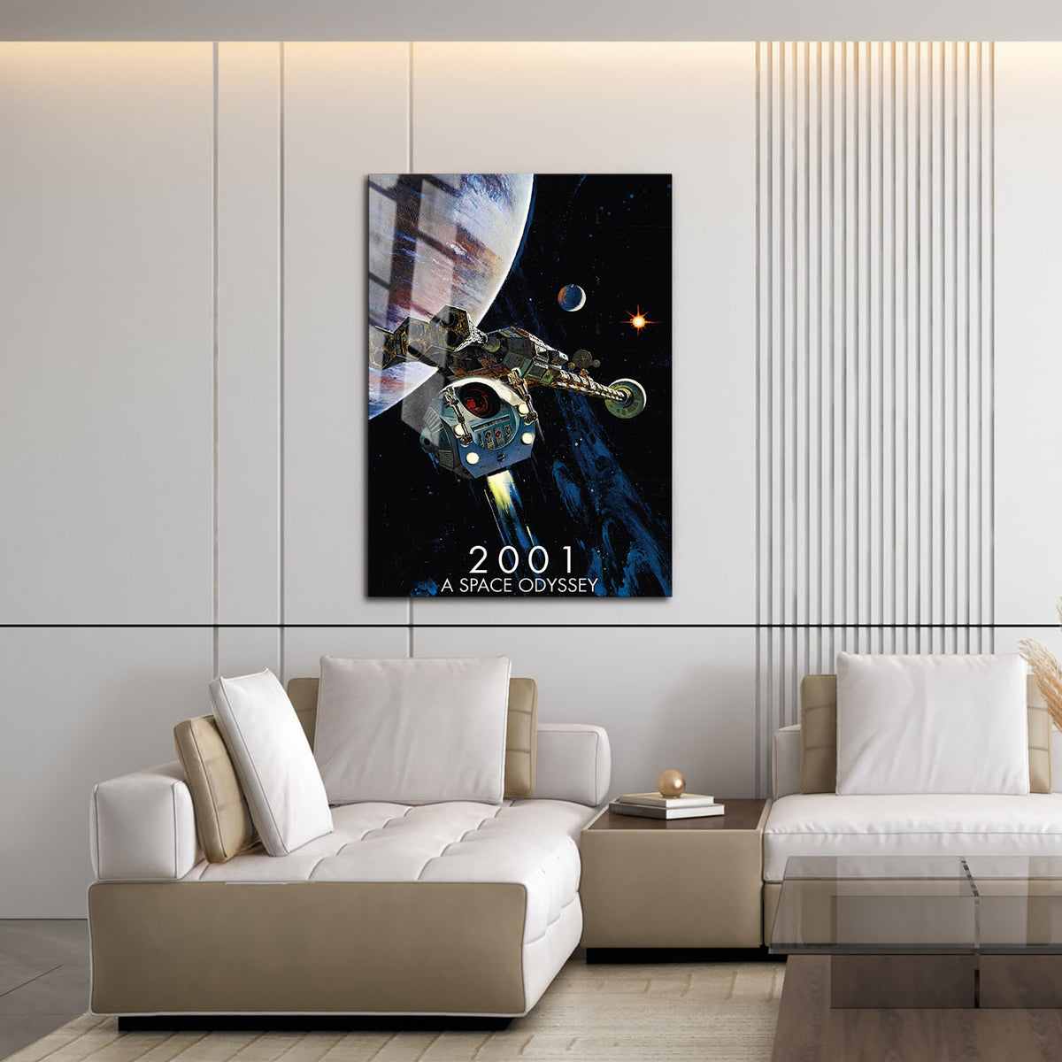 Flex Designs Metal Poster 2001 A Space Odyssey 16 x 24" Home Goods - Movie 1968 Movie Metal Poster