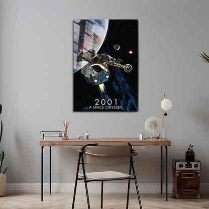 Flex Designs Metal Poster 2001 A Space Odyssey 5 x 7" Home Goods - Movie 1968 Movie Metal Poster
