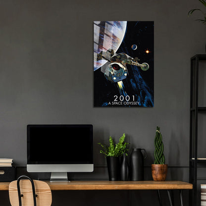 Flex Designs Metal Poster 2001 A Space Odyssey 24 x 36" Home Goods - Movie 1968 Movie Metal Poster