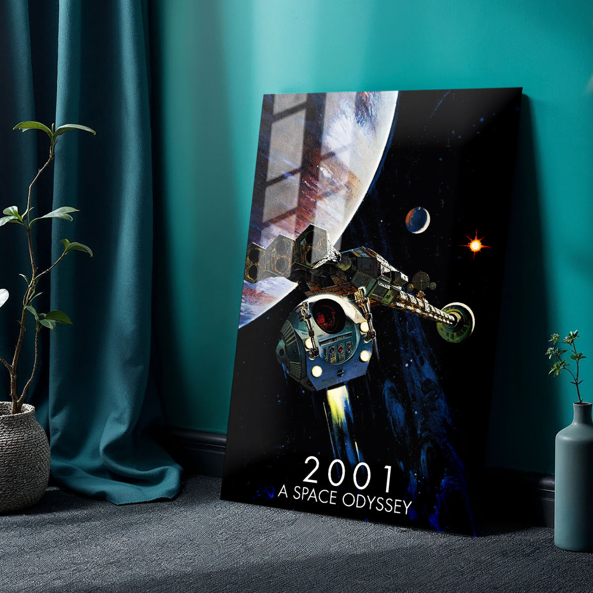 Flex Designs Metal Poster 2001 A Space Odyssey 24 x 36" Home Goods - Movie 1968 Movie Metal Poster