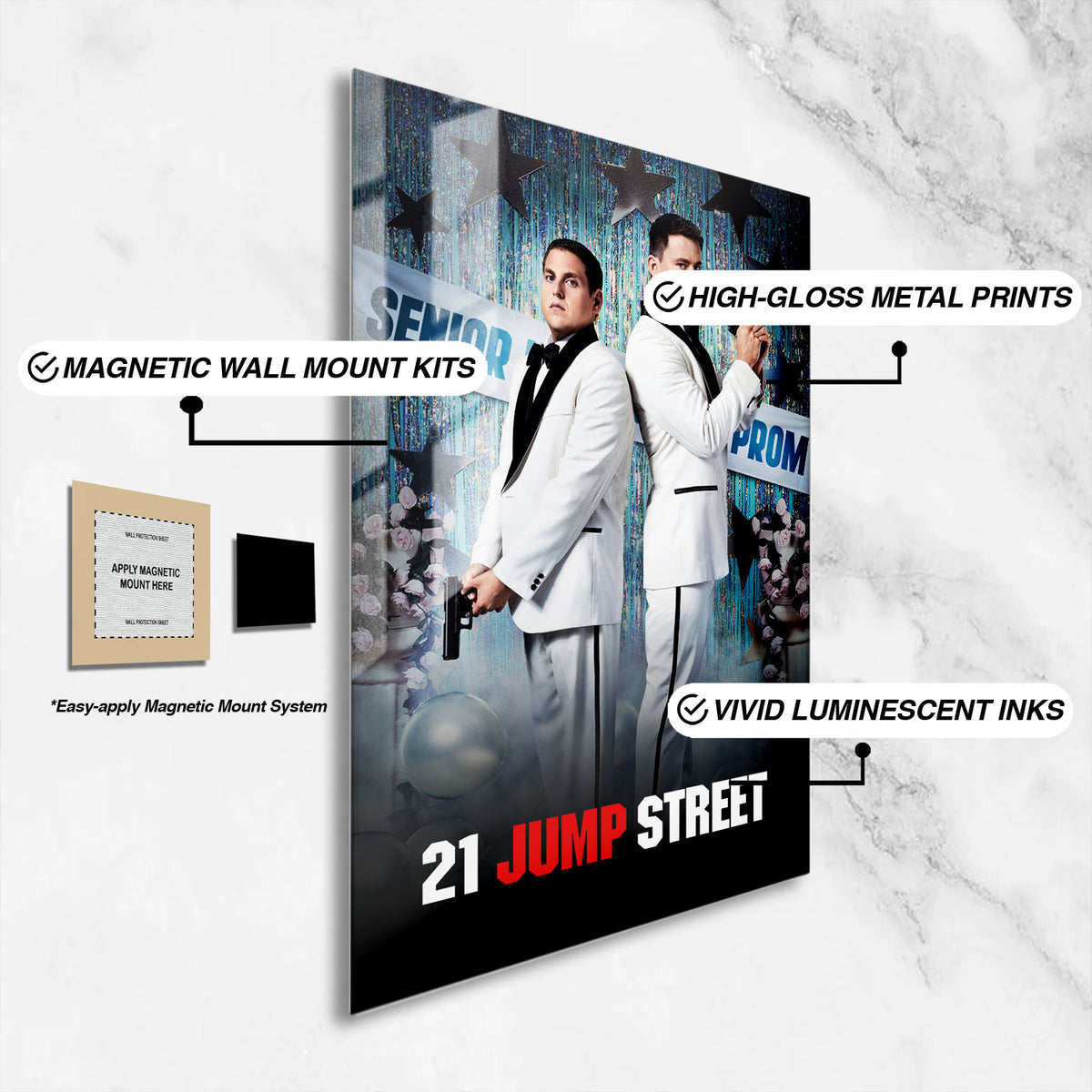 Flex Designs Metal Poster 21 Jump Street 16 x 24" Home Goods - Movie 2012 Movie Metal Poster