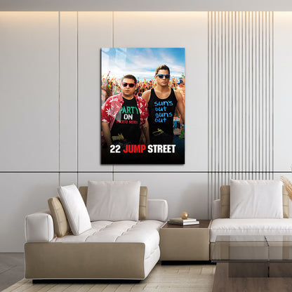 Flex Designs Metal Poster 22 Jump Street 16 x 24" Home Goods - Movie 2014 Movie Metal Poster