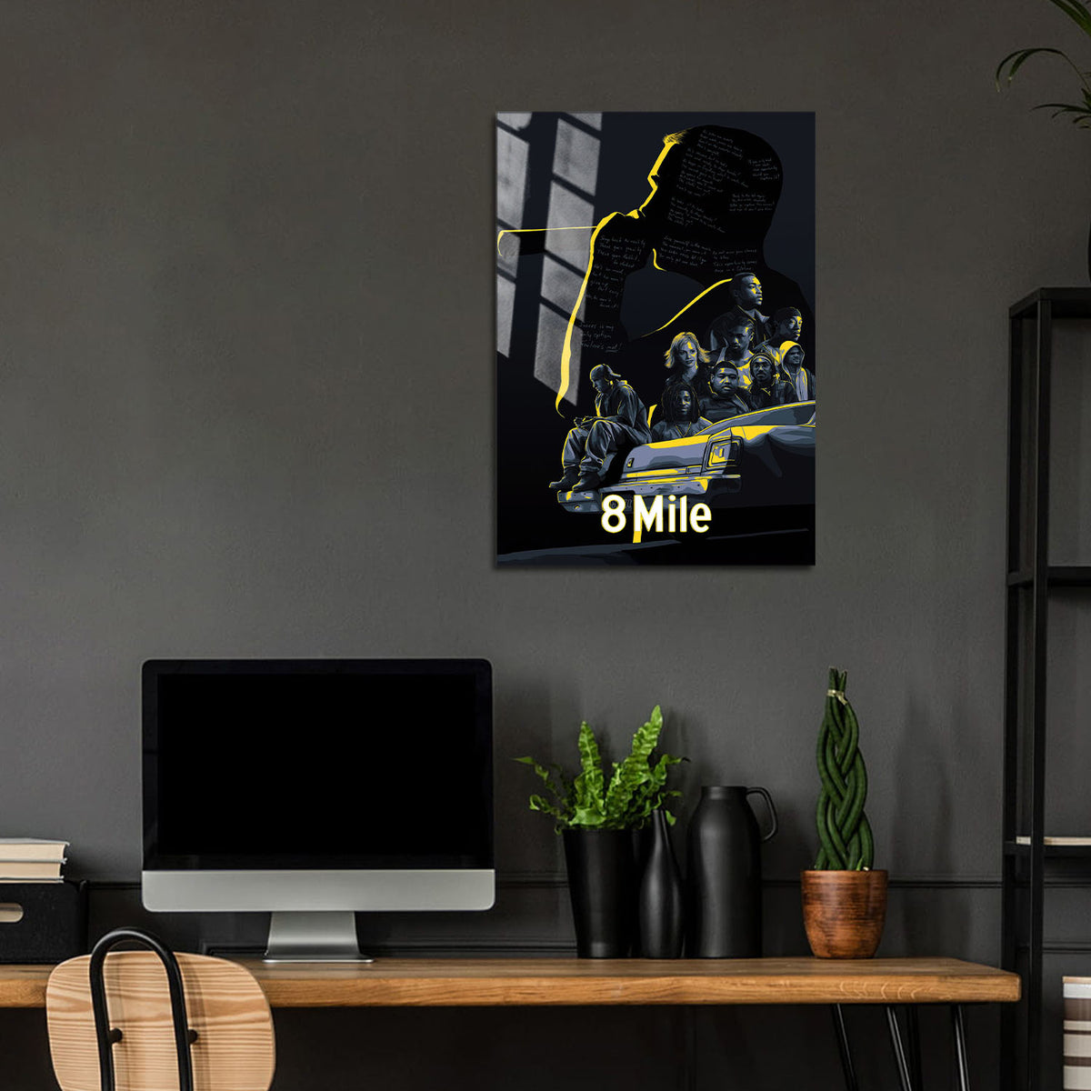 Flex Designs Metal Poster 8 Mile 24 x 36" Home Goods - Movie 2002 Movie Metal Poster