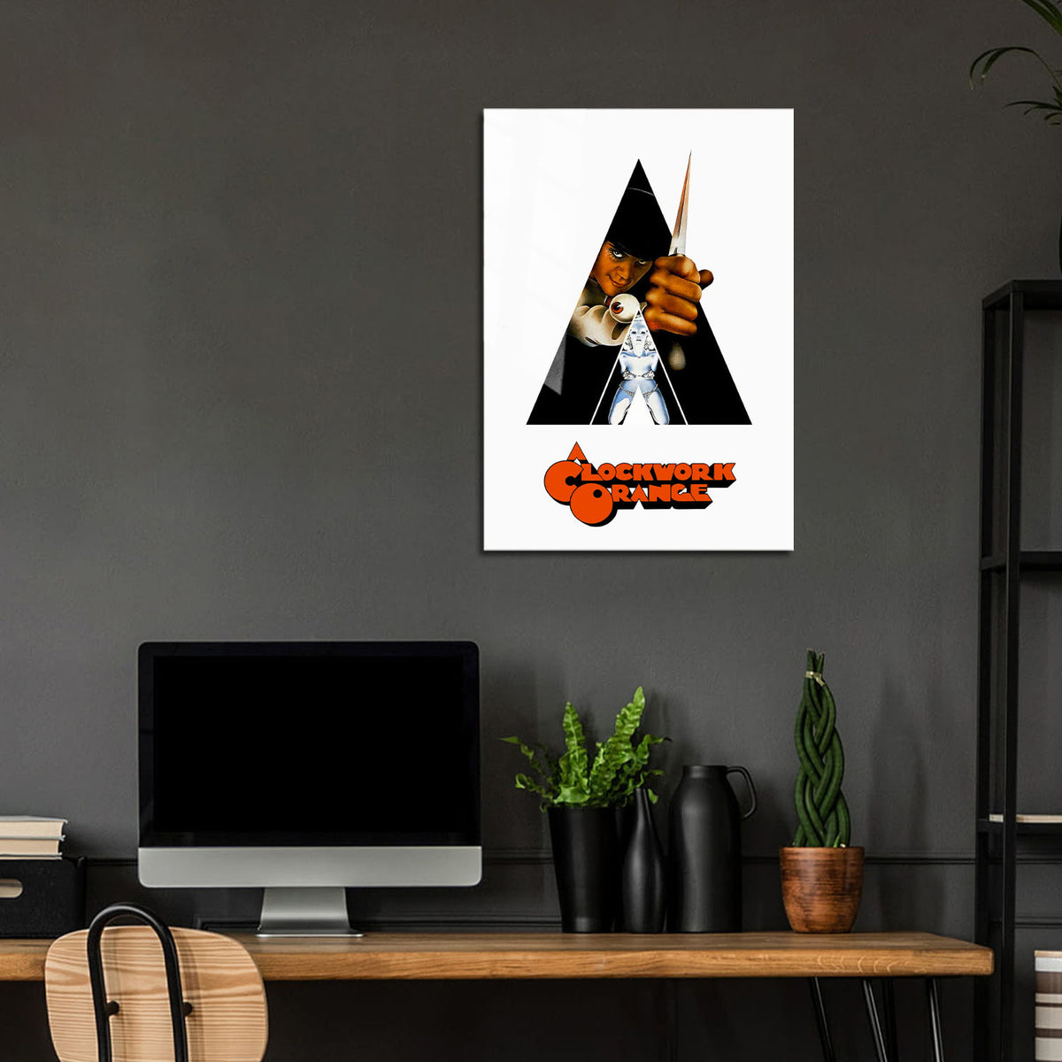 Flex Designs Metal Poster A Clockwork Orange 24 x 36" Home Goods - Movie 1971 Movie Metal Poster