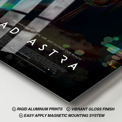 Flex Designs Metal Poster Ad Astra Official 11 x 17" Home Goods - Movie 2019 Movie Metal Poster