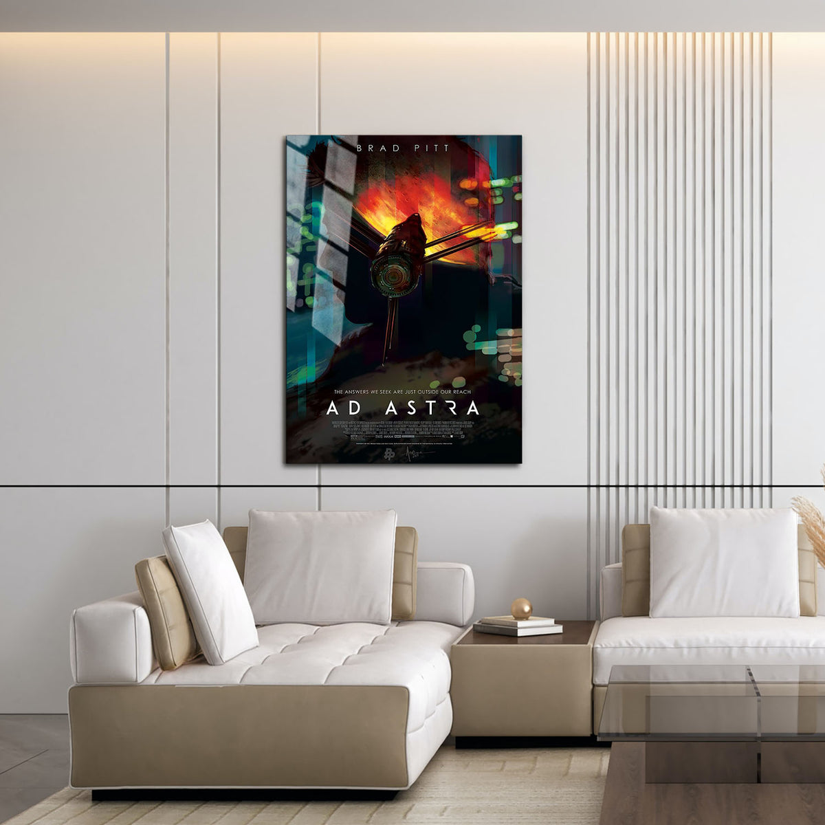 Flex Designs Metal Poster Ad Astra Official 16 x 24" Home Goods - Movie 2019 Movie Metal Poster