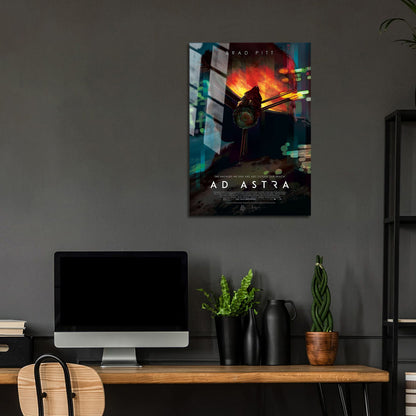 Flex Designs Metal Poster Ad Astra Official 24 x 36" Home Goods - Movie 2019 Movie Metal Poster