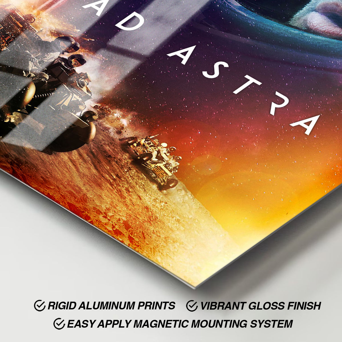 Flex Designs Metal Poster Ad Astra Theatrical 11 x 17" Home Goods - Movie 2019 Movie Metal Poster