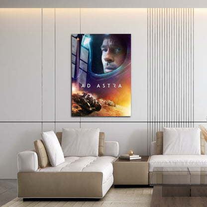 Flex Designs Metal Poster Ad Astra Theatrical 16 x 24" Home Goods - Movie 2019 Movie Metal Poster