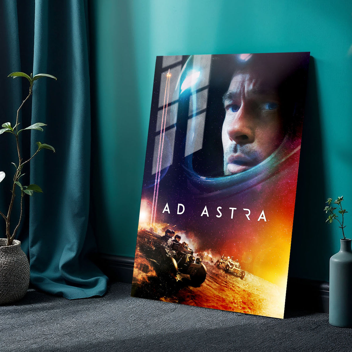 Flex Designs Metal Poster Ad Astra Theatrical 24 x 36" Home Goods - Movie 2019 Movie Metal Poster