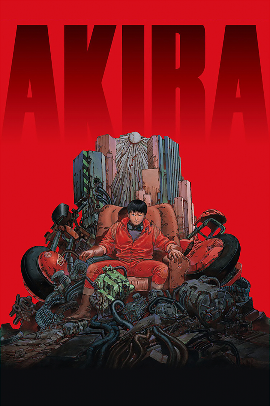 Flex Designs Metal Poster Akira Red 11 x 17" Home Goods - Movie 1988 Movie Metal Poster