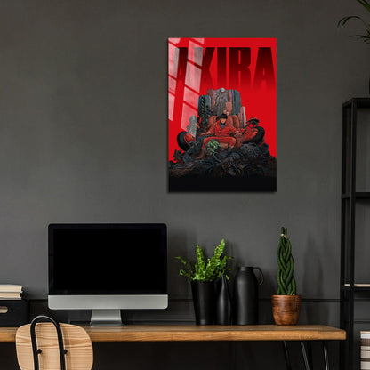 Flex Designs Metal Poster Akira Red 24 x 36" Home Goods - Movie 1988 Movie Metal Poster