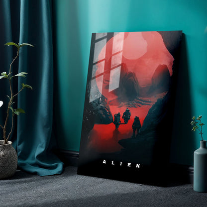 Flex Designs Metal Poster Alien Landing Sketch 24 x 36" Home Goods - Movie 1979 Movie Metal Poster