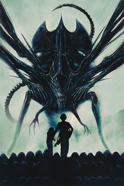 Flex Designs Metal Poster Aliens Textless 11 x 17" Home Goods - Movie 1986 Movie Metal Poster