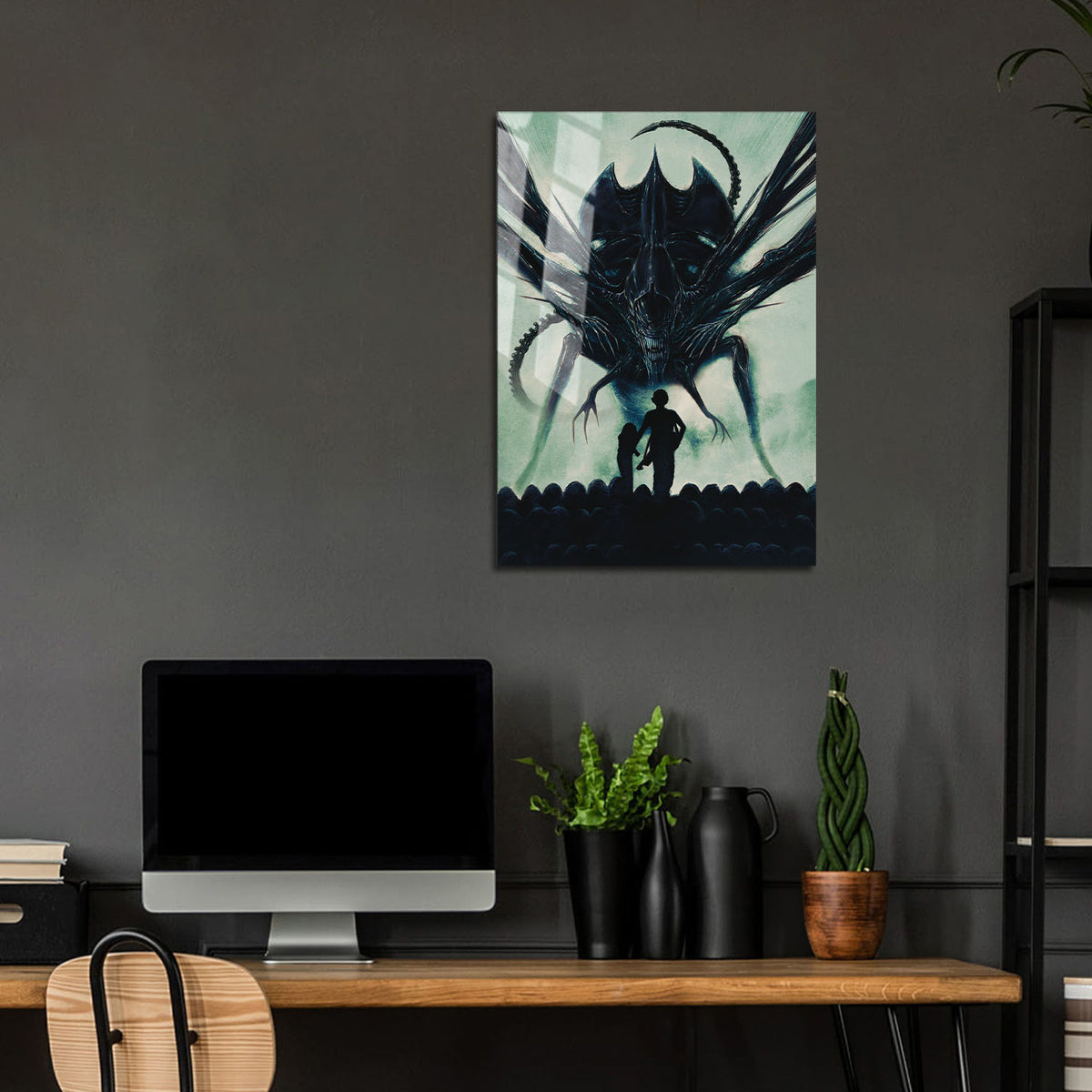 Flex Designs Metal Poster Aliens Textless 24 x 36" Home Goods - Movie 1986 Movie Metal Poster