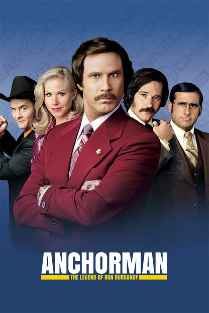Flex Designs Metal Poster Anchorman The Legend of Ron Burgundy 11 x 17" Home Goods - Movie 2004 Movie Metal Poster