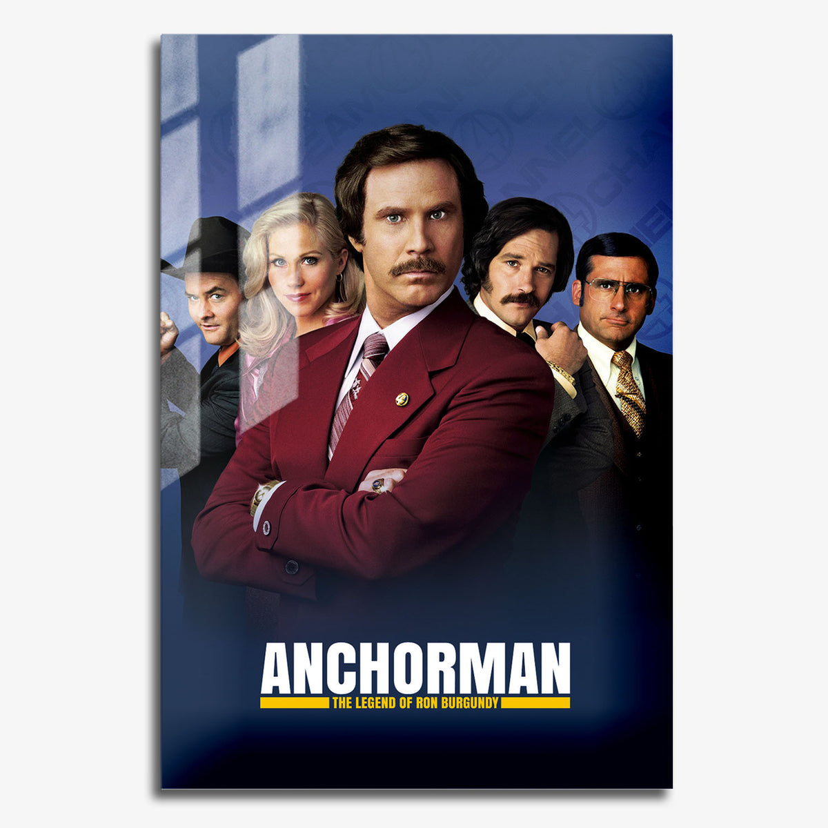 Flex Designs Metal Poster Anchorman The Legend of Ron Burgundy 11 x 17" Home Goods - Movie 2004 Movie Metal Poster