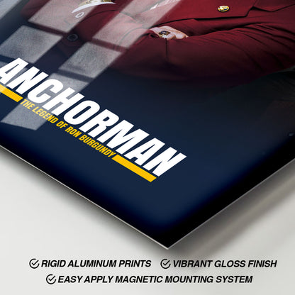 Flex Designs Metal Poster Anchorman The Legend of Ron Burgundy 11 x 17" Home Goods - Movie 2004 Movie Metal Poster