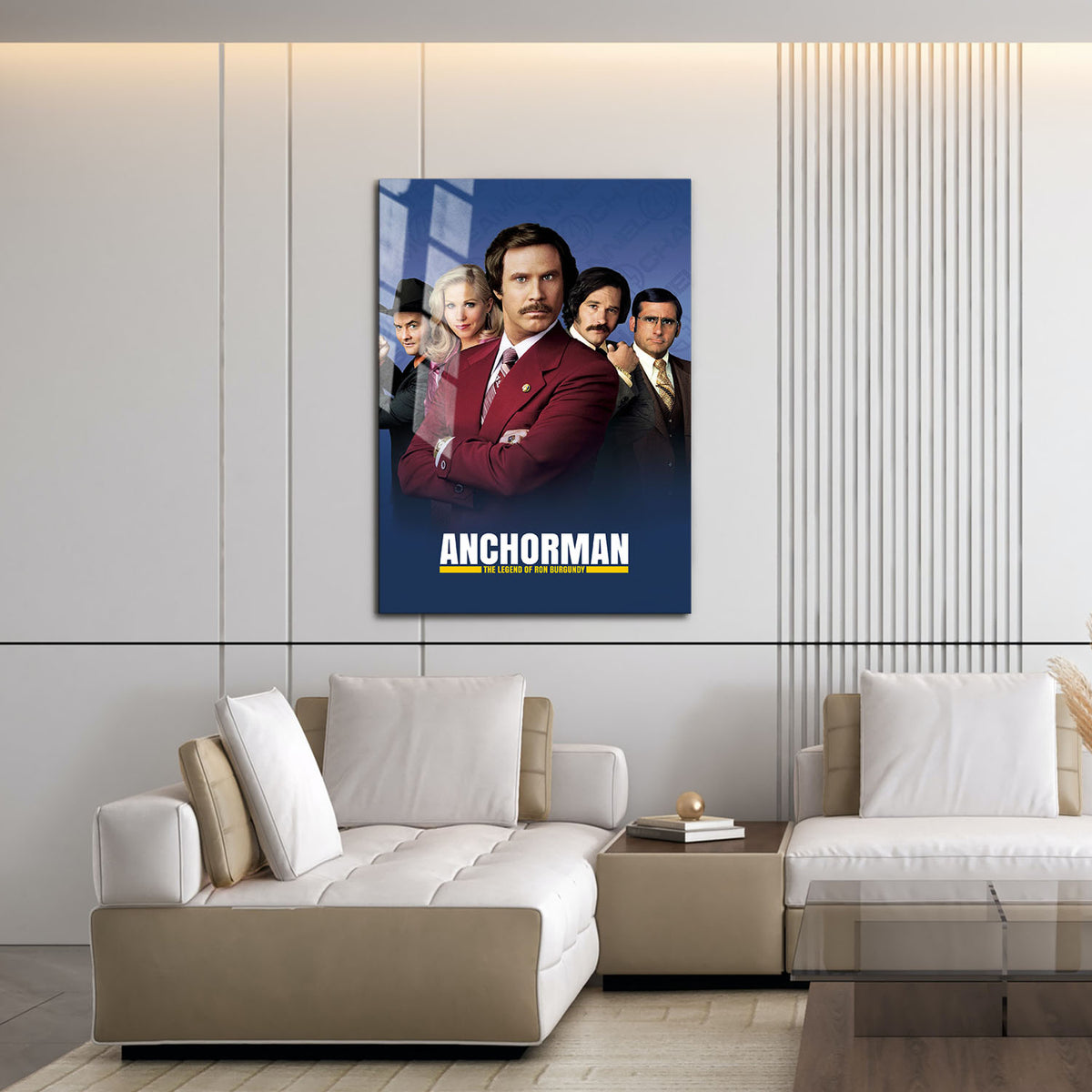 Flex Designs Metal Poster Anchorman The Legend of Ron Burgundy 16 x 24" Home Goods - Movie 2004 Movie Metal Poster
