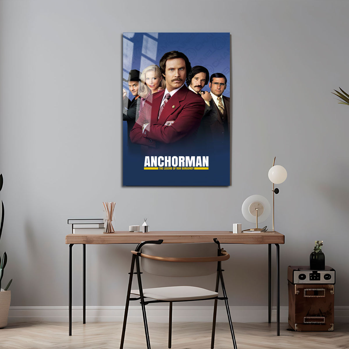 Flex Designs Metal Poster Anchorman The Legend of Ron Burgundy 5 x 7" Home Goods - Movie 2004 Movie Metal Poster