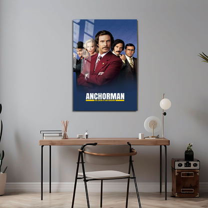 Flex Designs Metal Poster Anchorman The Legend of Ron Burgundy 5 x 7" Home Goods - Movie 2004 Movie Metal Poster