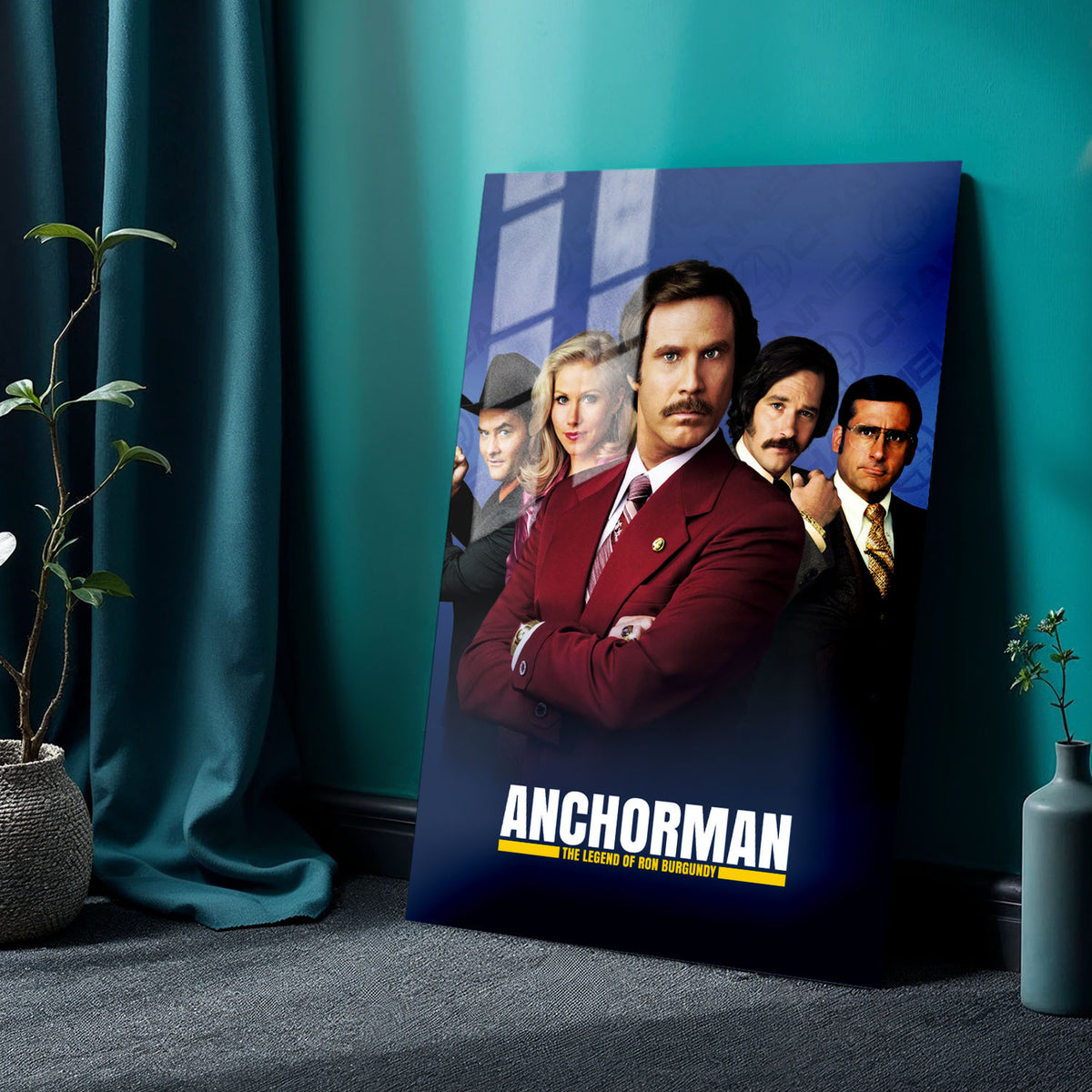 Flex Designs Metal Poster Anchorman The Legend of Ron Burgundy 24 x 36" Home Goods - Movie 2004 Movie Metal Poster