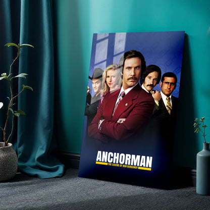 Flex Designs Metal Poster Anchorman The Legend of Ron Burgundy 24 x 36" Home Goods - Movie 2004 Movie Metal Poster