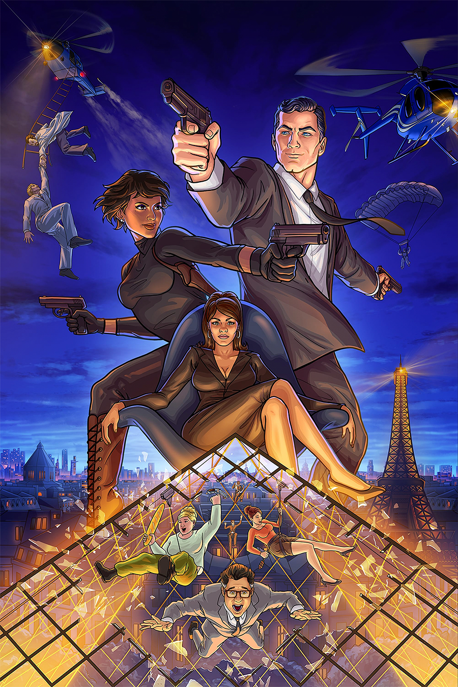 Flex Designs Metal Poster Archer Season 14 11 x 17" Home Goods - TV Show 2009 TV Show Metal Poster