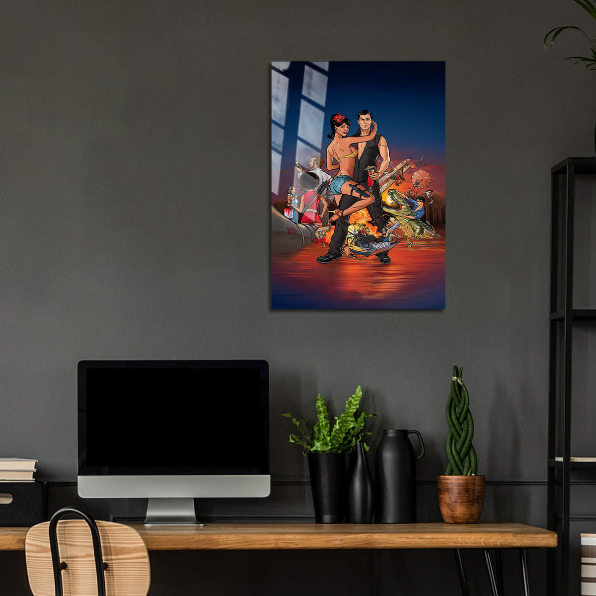 Flex Designs Metal Poster Archer Season 2 24 x 36" Home Goods - TV Show 2009 TV Show Metal Poster