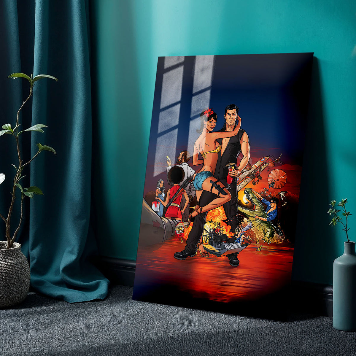 Flex Designs Metal Poster Archer Season 2 24 x 36" Home Goods - TV Show 2009 TV Show Metal Poster